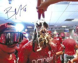 AUTOGRAPHED BRANDON MARSH 8x10 Philadelphia Phillies Photo