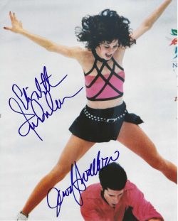 Autographed ELIZABETH PUNSALAN & JEROD SWALLOW 8x10 Photo - Winter Olympics Figure Skating