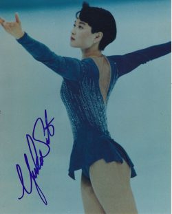 Autographed YUKA SATO 8x10 Photo - Winter Olympics Figure Skating