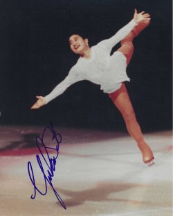 Autographed YUKA SATO 8x10 Photo - Winter Olympics Figure Skating