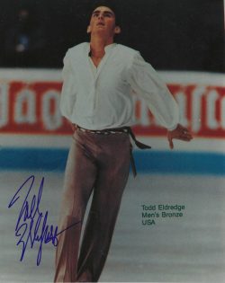Autographed TODD ELDREDGE 8x10 Photo - Olympic Figure Skating