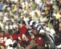 Autographed BRUCE TAYLOR 8X10 San Francisco 49ers Photo