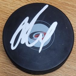 AUTOGRAPHED JEFF SKINNER Carolina Hurricanes Hockey Puck