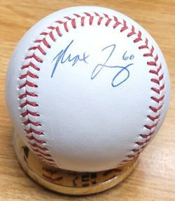 Autographed MAX LAZAR Official Major League Baseball