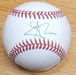 Autographed ENRIQUE BRADFIELD JR Official Rawlings Major League Baseball