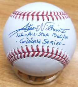 Autographed STAN WILLIAMS Multi Inscriptions Official Rawlings Major League Baseball