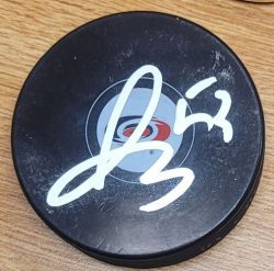 AUTOGRAPHED JACKSON BLAKE Carolina Hurricanes Hockey Puck