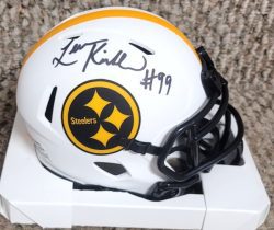 Autographed LEVON KIRKLAND Pittsburgh Steelers white Lunar Mini Helmet