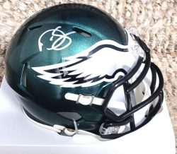 Autographed DARREN SPROLES Philadelphia Eagles Mini Helmet Beckett Witness