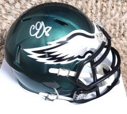 Autographed CHAUNCEY GARDNER-JOHNSON Philadelphia Eagles Mini Helmet Beckett Witness