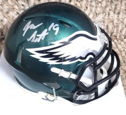 Autographed JOSH SWEAT Philadelphia Eagles Mini Helmet Beckett Witness
