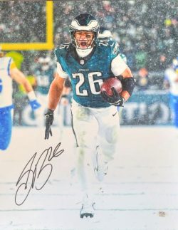 Autographed SAQUON BARKLEY Philadelphia Eagles 16x20 Photo PSA Witness