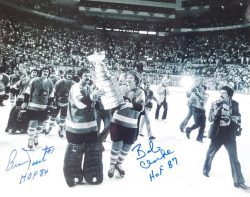 Autographed BOBBY CLARKE and BERNIE PARENT 11x14 Philadelphia Flyers Photo