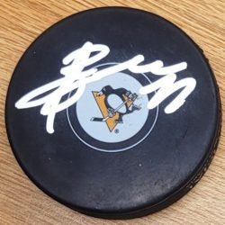 Autographed ANTHONY BEAUVILLIER Pittsburgh Penguins Hockey Puck