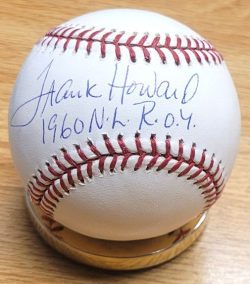 Autographed FRANK HOWARD "1960 NL ROY" Official Major League Baseball