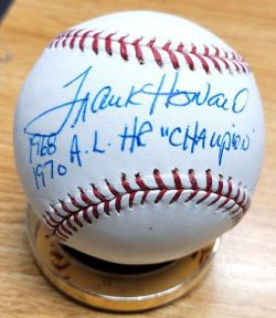 Autographed FRANK HOWARD "1968,70 AL HR King" Official Major League Baseball