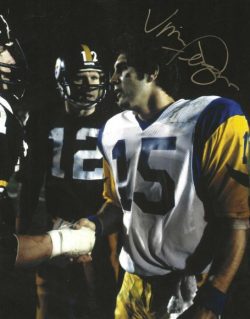 AUTOGRAPHED VINCE FERRAGAMO 8x10 Los Angeles Rams Photo