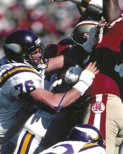 Autographed TIM IRWIN 8X10 Minnesota Vikings Photo