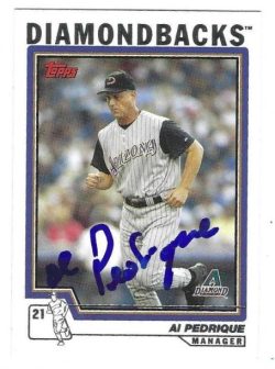 Auotgraphed AL PEDRIQUE Arizona Diamondbacks 2004 Topps Card