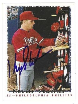 Autographed KEVIN STOCKER Philadelphia Phillies 1995 Topps Card