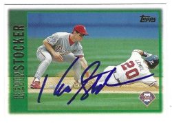 Autographed KEVIN STOCKER Philadelphia Phillies 1996 Topps Card
