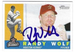 Autographed RANDY WOLF Houston Astros 2009 Topps Heritage Card