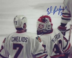 Autographed ED BELFOUR 8x10 Chicago Blackhawks photo