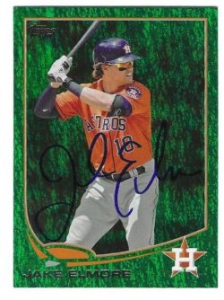 Autographed JAKE ELMORE Houston Astros 2013 Topps Emerald Card
