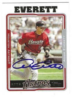 Autographed ADAM EVERETT Houston Astros 2005 Topps Card