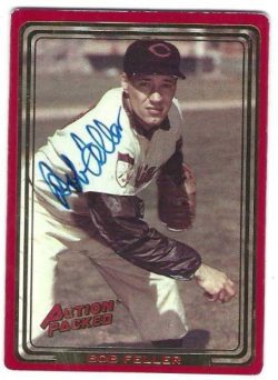 Autographed BOB FELLER Cleveland Indians 1993 Action Packed Card #110