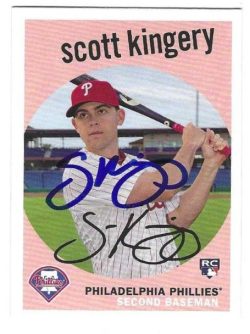 Autographed SCOTT KINGERY Philadelphia Phillies 2018 Topps Archive Card
