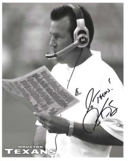Autographed GARY KUBIAK 8X10 Houston Texans photo