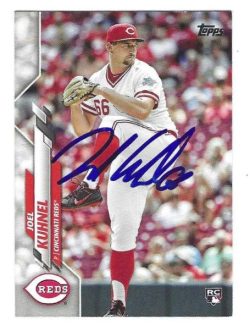 Autographed JOEL KUHNEL Cincinnati Reds 2020 Topps Card