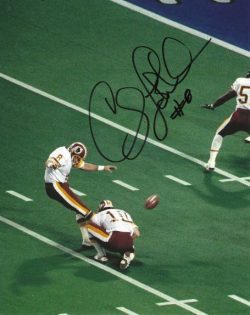 Autographed CHIP LOHMILLER 8x10 Washington Redskins Photo