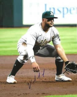 AUTOGRAPHED VIMAEL MACHIN 8x10 Oakland A's Photo