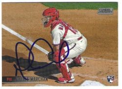Autographed RAFAEL MARCHAN Philadelphia Phillies 2021 Topps Stadium Club Card