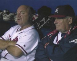 AUTOGRAPHED LEO MAZZONE "95 WS Champs" 8X10 Atlanta Braves photo