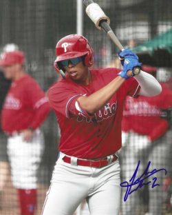 AUTOGRAPHED LEANDRO PINEDA Philadelphia Phillies 8x10 Photo