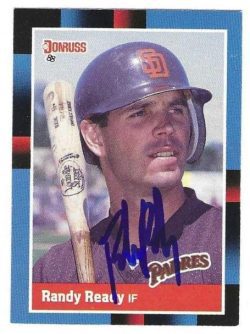 Autographed RANDY READY San Diego Padres 1988 Donruss Card