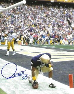 Autographed Raghib "Rocket" Ismail 8x10 University of Notre Dame Photo