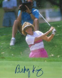Autographed BETSY KING 8x10 LPGA HOF Photo
