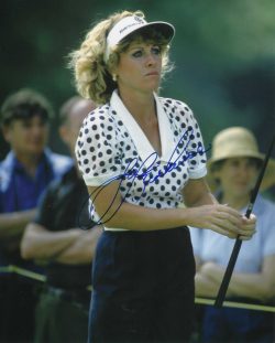Autographed JAN STEPHENSON 8x10 LPGA HOF Tour Photo