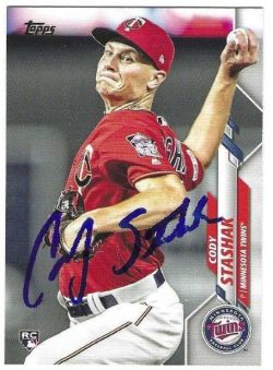 Autographed CODY STASHAK Minnesota Twins 2020 Topps Card