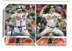 Autographed NICK VESPI Baltimore Orioles 2023 Topps Card