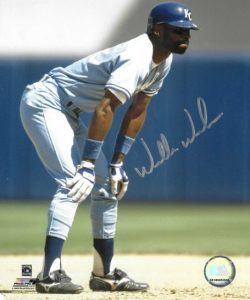 AUTOGRAPHED WILLIE WILSON 8x10 Kansas City Royals Photo