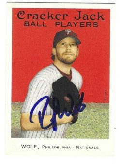 Autographed RANDY WOLF Philadelphia Phillies 2004 Topps Cracker Jack Card