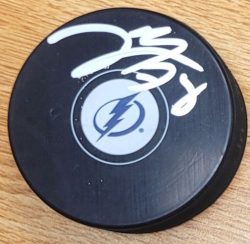 AUTOGRAPHED EMIL LILLEBERG Tampa Bay Lightning Hockey Puck