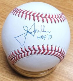 Autographed JON MILLER "HOF 10" Official Rawlings Major League Baseball