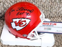 Autographed JAN STENERUD "HOF 91" Kansas City Chiefs Mini Helmet TriStar COA