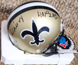 Autographed WILLIE ROAF "HOF 2012" New Orleans Saints Mini Helmet Beckett